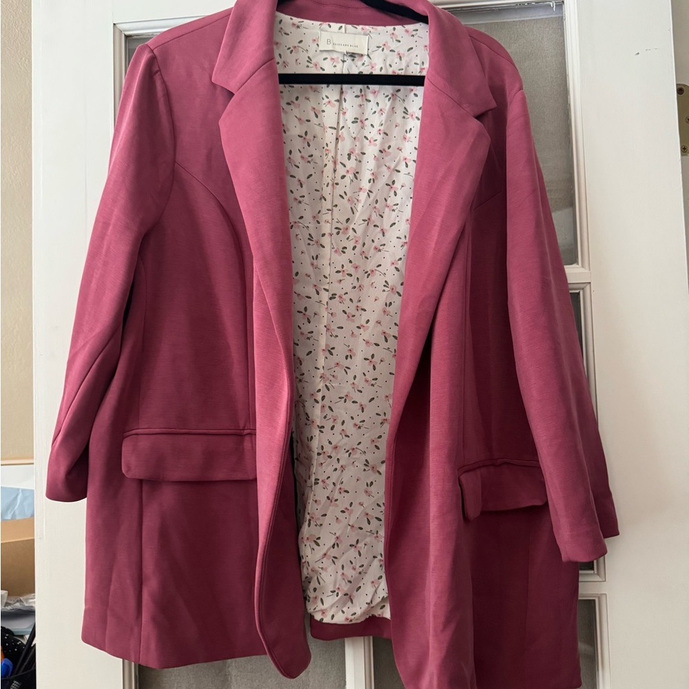 Skies Are Blue Pink Blazer